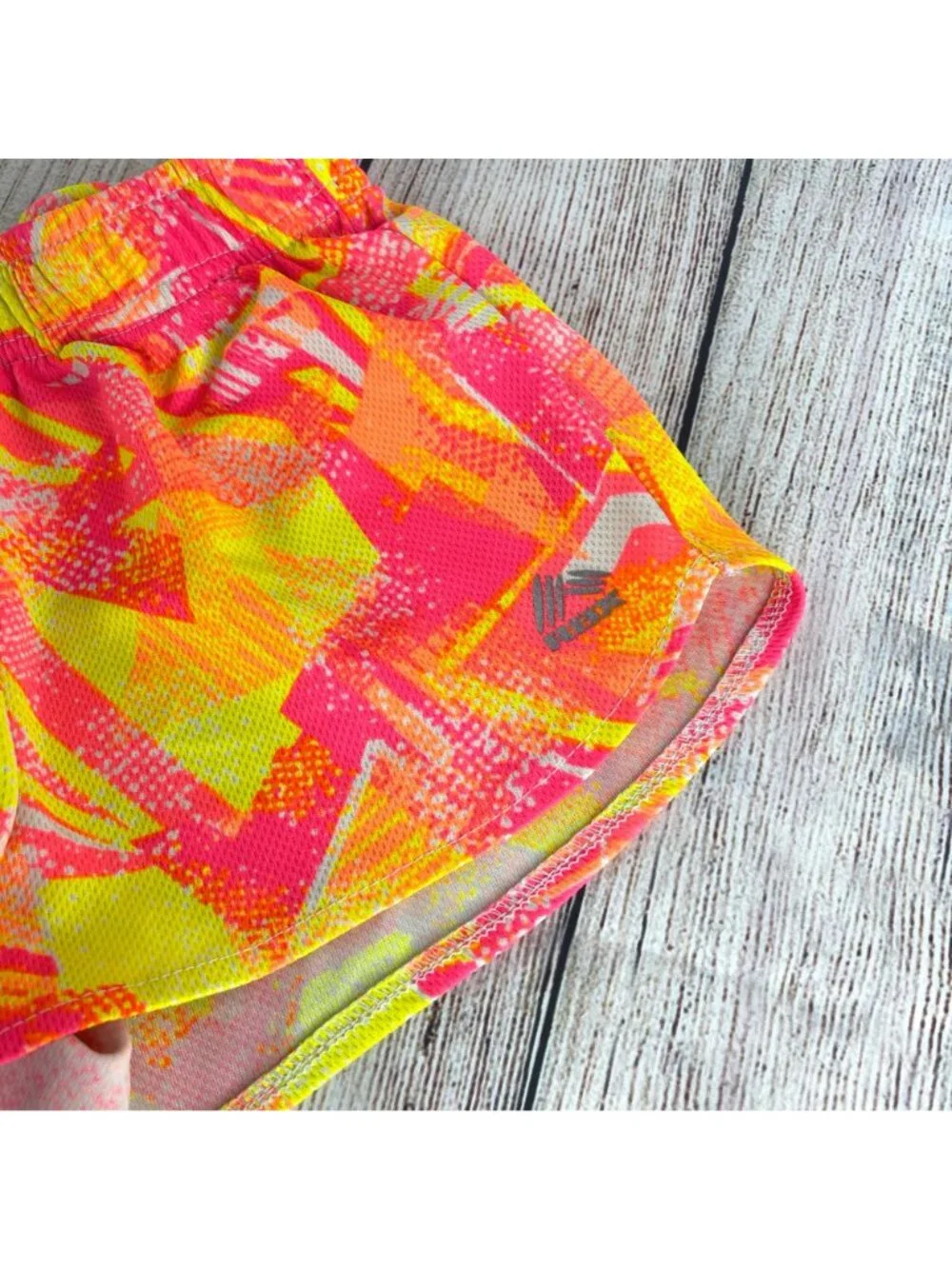 Girls RBX Performance Shorts Bright Neon Pattern Size Small 7/8